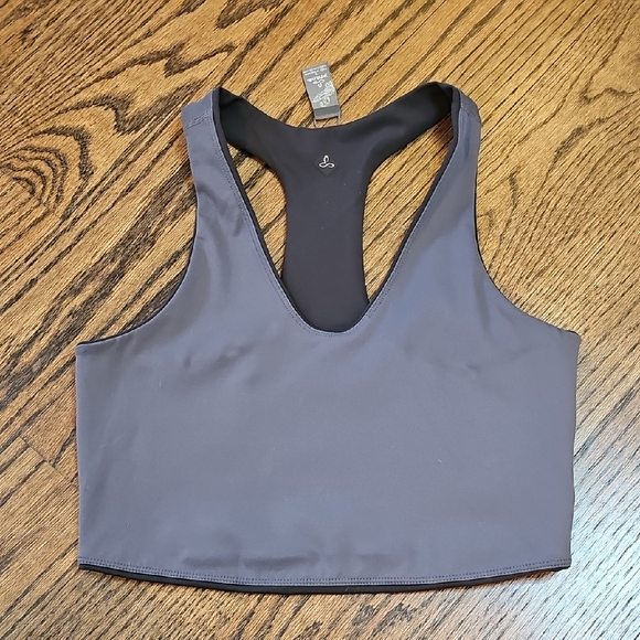 Prana Reversible Black And Charcoal Women's Yoga Top Bra - Picture 5 of 12